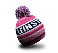 Strength & Honour Leinster Pompom Beanie Hat - Double Knitted Soft Touch Super Warm Unisex Adult Ladies Rugby Supporters Fans Ski Hat, Gift, Pink Version