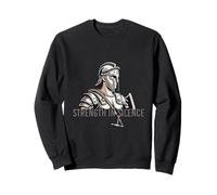 Strength In Silence Warrior Spartan Design Sweatshirt