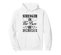 Strength in the Face of Lung Cancer - Lung cancer awareness Pullover Hoodie