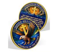 Strength in the Storm Christian Challenge Coin, Devout Religious Gifts