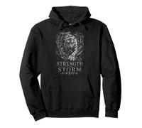 Strength In The Storm Tiger Warrior Spirit Power Pullover Hoodie