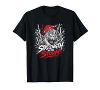 Strength in The Storm White Japanese Tiger T-Shirt