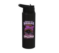 Strength is A Woman Fighting Epilepsy | Epilepsy Warrior Stainless Steel Insulated Water Bottle