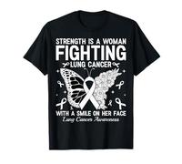 Strength is A Woman Fighting Lung Cancer T-Shirt