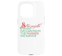 Strength Is What We Gain From Madness We Survive Motivation Case for iPhone 15 Pro