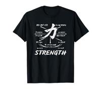Strength Kanji Chikara Japan Power Symbol Physics Diagram T-Shirt
