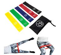 Strength Shop Lite Latex Bands/Glute Resistance Bands - Pack of 5 with bag