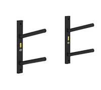 Strength Training Equipment Barbell Bar Wall Rack Yoga Mat Placement Rack Wall Hanging Storage Rack 2/3/4-laye Exercise Barbell Display,Black-2 layers
