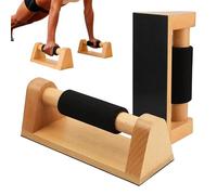Strength Training Push-up Handles | Non-slip Strength Training Station 2-Piece - Wooden Reusable Push-up Equipment | for Travel & Fitness