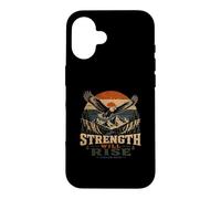 Strength Will Rise Isaiah 4031 Eagle with Mountain Sunset Case for iPhone 16