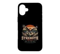 Strength Will Rise Isaiah 4031 Eagle with Mountain Sunset Case for iPhone 16 Plus