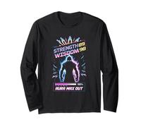 Strength89 Wisdom98 Aura Max Out Wisdom Gaming Anime Long Sleeve T-Shirt