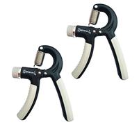 Strengthener Hand Grip 2 Pack Black Kid Boys Girls Teenager Strength Trainer Number Counter Forearm Finger Wrist Gripper Exerciser 5-30kg Adjustable Stretcher Squeezer Workout