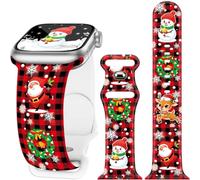 Strenme Holiday Watch Band for Apple Watch 38mm-49mm Silicone | Waterproof Strap, Series 1-11 & Ultra, Women & Men, Multiple Sizes