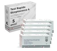 Strep Swab - 5 Pieces - Rapid Strep Test with Pharyngeal Swab Results in 10 Minutes - Strep Test for Group A Strep Test