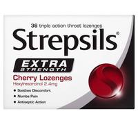 Strepsils Extra Anasthetic & Anticeptic Cherry Lozenges 36 Lozenges