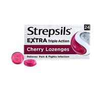 Strepsils Extra Cherry - Throat Pain Relief Lozenges 24s