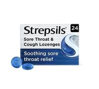 Strepsils Sore Throat and Cough, Throat Lozenges, 24 Total, Soothes Sore Throat, Tickly Cough, Dry Cough, Sore Throat Relief, Fast Acting, Dual Relief, Sore Throat, Medication
