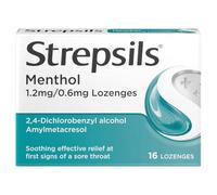Strepsils Sore Throat Pain Relief Lozenges, Menthol, 16 each