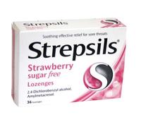 Strepsils Strawberry Sugar Free 36