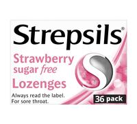 Strepsils Strawberry Sugar Free Lozenges 36 Lozenges