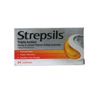 Strepsils Triple Action Lozenges Honey And Lemon 24