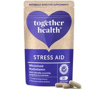 Stress Aid Complex - Together Health - 5 Essential B Vitamins - Schisandra, Ashwagandha & Rhodiola - Ocean-Sourced Magnesium - Vegan Friendly - Made in The UK - 150 Vegecaps