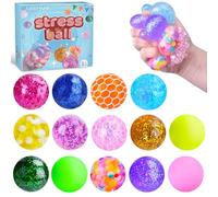 Stress Ball 14 Pack Fidget Balls Party Bag Fillers Sensory Gifts Pack, Squishy Balls, Squishy Stress Relief Ball, Relieve Work Anxiety, Exercise Hand Flexibility, Party Favors birthday Gift