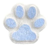 Stress Ball Cute Cat Paw 5.9 In Blue and White Large Squeeze Ball Soft Safe Silicone Stress Relief Sensory Balls with Flocking Surface Fidget Squeeze Toy for Adults Kids