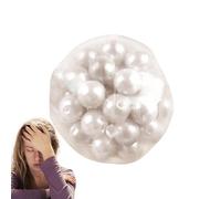 Stress Ball Fidget Toy-Glazed Beads, Vent Pearl, Fidget & Fun Squeeze Fidgeting Slow Rebound Sensory Squeeze Balls, Moldable Crunchy Stress Balls For Office, School & Travel