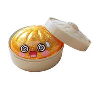 Stress Ball - Fidget Toy | Stress Ball For Adults And Children, Glittery Dumpling With Steamer Basket, Soft Silicone Sensory For Office, School, ADHD, , Relaxation