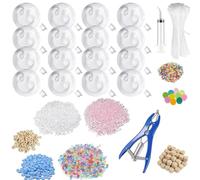 Stress Ball Making Set with 16 Clear Shells, Assorted Sensory Fillers, Decorative Mix, Filling Tools, Party Favor Activity Bundle for Groups Stress Ball Making Set Squeeze Activity Clear Shells Mix