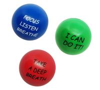 Stress Balls Solid Color Strength Trainer Professional Decompress Spherical Props Hand Exercise Prop Hands Training Tool 3pcs, 3 Pieces