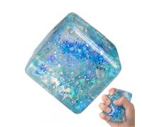 Stress Balls Squeeze Toys, Exquisite Cube, Cooling Cube Toy, Sensory Toy for Adults to Relieve Anxiety and Stress Squishy Fidget Toy Ice Cube, Nice Ball Cubes with Box