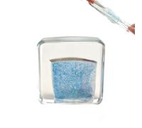 Stress Balls with Ice Cube Filling 1.97", Snow Pieces Silent Nice Square Shape Anxiety Sensory Squishy Fidget Toy Slow Rise(Blue)