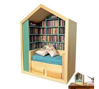 Stress Bookshelf Toy With 200 Mini Books | Miniature Library Bookroom Decoration | Creative Stress Toy For Kids & Adults | Innovative Mini Bookshelf Gift For Home, & Relaxation