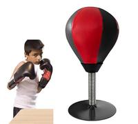 Stress Buster Punching Bag - Desktop Punching Bag with Spring-Loaded Base & Soft Foam Core, Compact Office Stress Relief Toy for Work, Home or Study (Red)