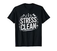 Stress Clean Short Statement Relatable Anxiety Coping T-Shirt