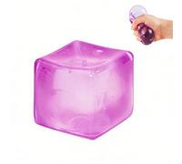 Stress Cube Sensory Squeeze Toy Super Solid Squish Squishy Cube Ice Square Stress Balls for Adults, Fidget Toy for Anxiety Relief, Squishy Balls for Classroom Prizes Party Favors-Purple