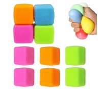 Stress Cube Stress Ball, 10 Pieces Squishy Cube Sensory Squeeze Balls Colorul Slow Rising Fidget Toy For Stress Relief