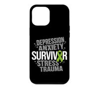 Stress Depression Survivor Anxiety Awareness Green Ribbon Case for iPhone 12 Pro Max