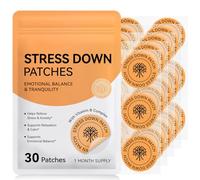 Stress Down Patches - Plant-Based Stress & Anxiety Support for Daily Calm, Gentle Botanical Transdermal Patches to Ease Tension, Support Relaxation, Improve Focus & Emotional Balance for Adults