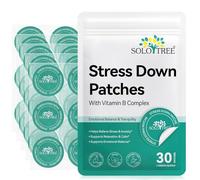 Stress Down Patches, Relax Patches - Stress & Anxiety Relief - Deep Sleep - Botanical Plant-Based Formula - 30 Transdermal Vegan Patches