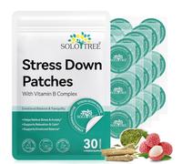 Stress Down Patches, Relax Patches - Stress & Anxiety Relief - Deep Sleep - Botanical Plant-Based Formula - 30 Transdermal Vegan Patches