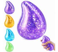 Stress Drop Silicone Squishy Stress Balls Stress Relief Fidget Sensory Toy Portable Anxiety Relief Squeeze Toy for Kids 3+ and Adults