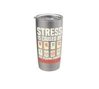 Stress is Caused By Not Playing Enough Rummikub Stainless Steel Insulated Tumbler