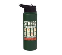 Stress is Caused By Not Playing Enough Rummikub Stainless Steel Insulated Water Bottle