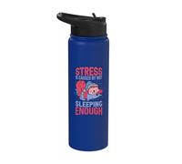 Stress is Caused by not Sleeping Enough Sloth Lover Stainless Steel Insulated Water Bottle