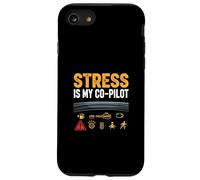 Stress Is My Co Pilot Anxiety Humor Mental Health Case for iPhone SE (2020) / 7/8