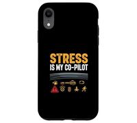 Stress Is My Co Pilot Anxiety Humor Mental Health Case for iPhone XR